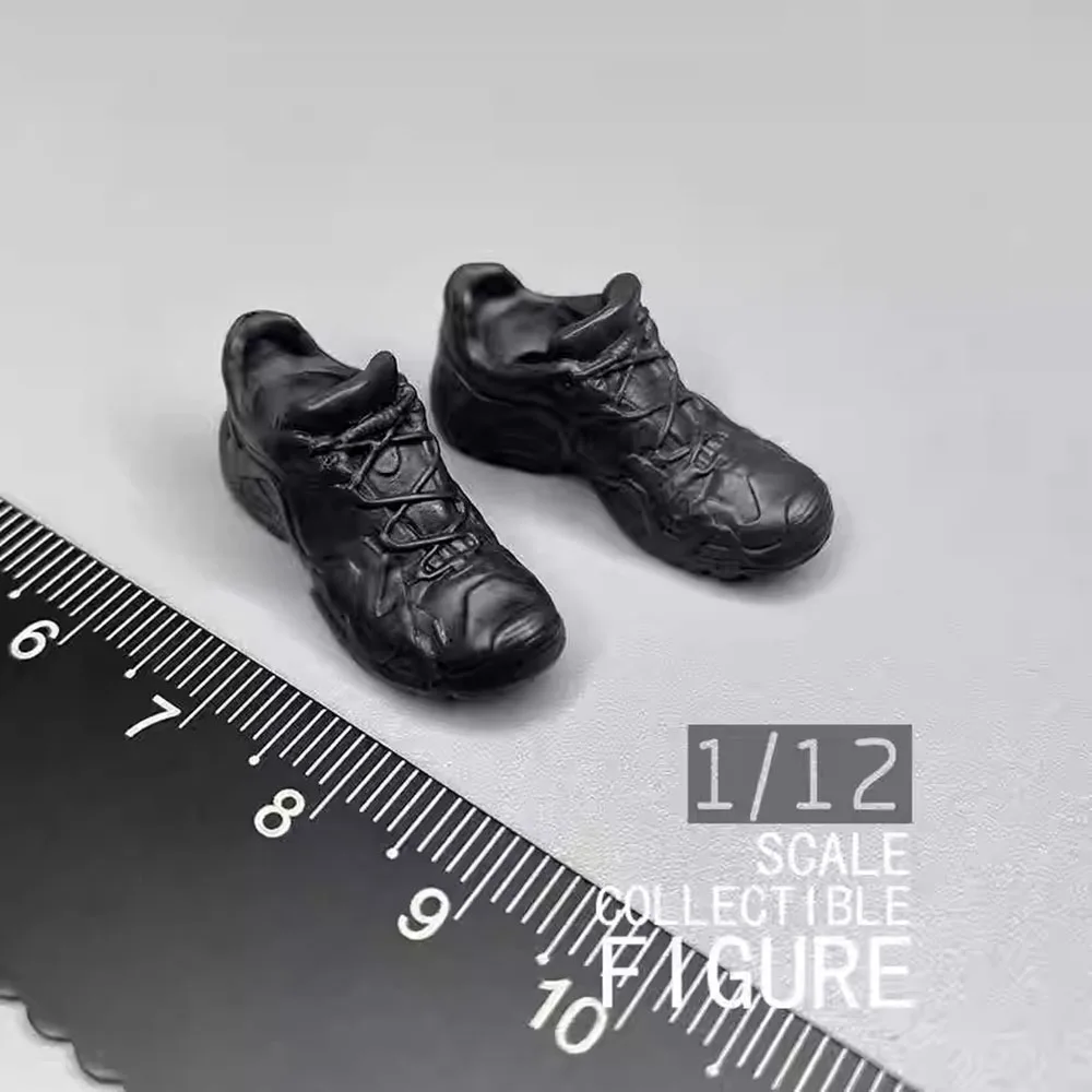 

1/12th HASUKI SA01 Solider Doll Black Solid Shoe PVC Material Toys Model For 6" Action Figure Collectable