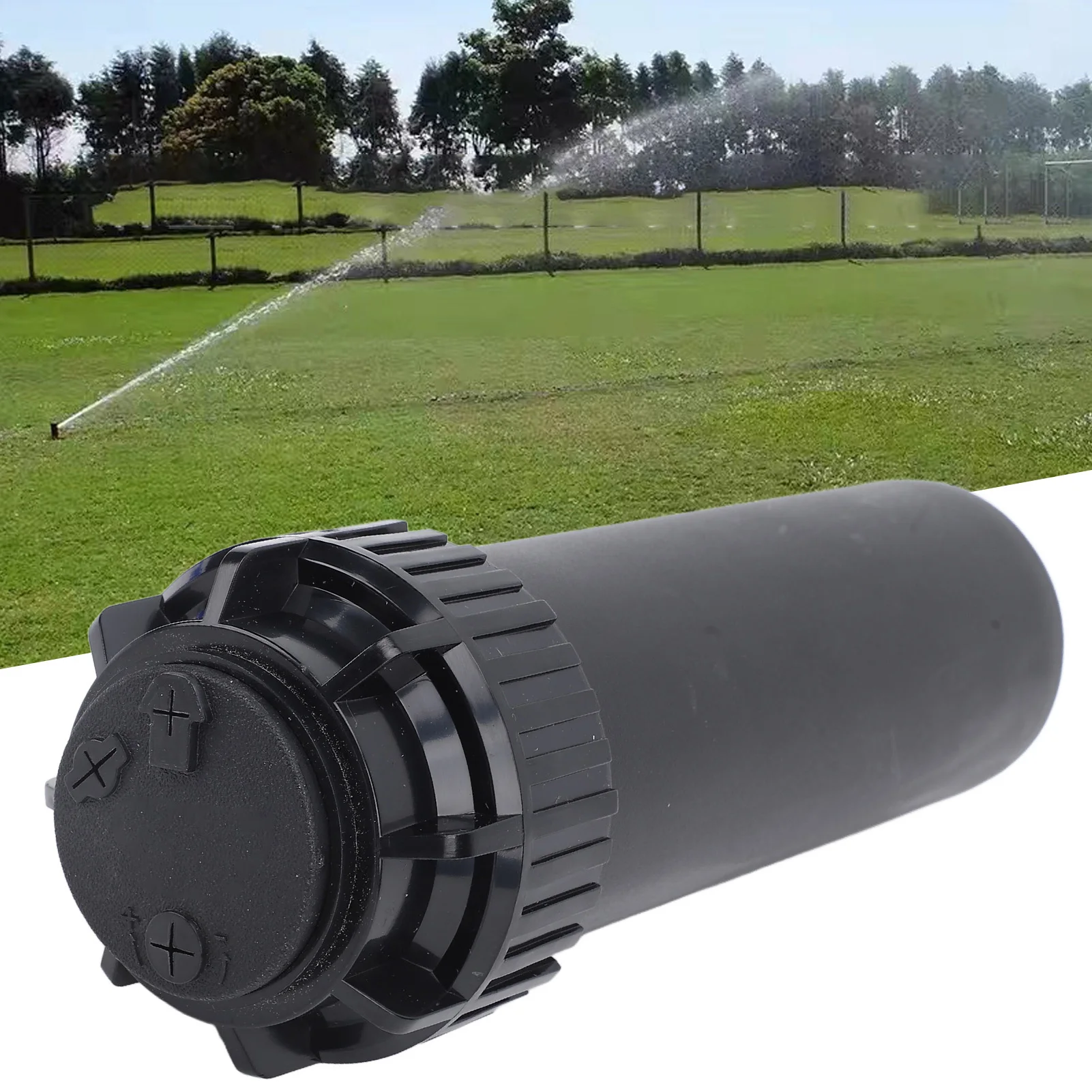 Telescopic Sprinkler Buried Retractable Sprinkler G3/4 Female Threaded Interface Plastic 40°‑360° Adjustable for Lawn