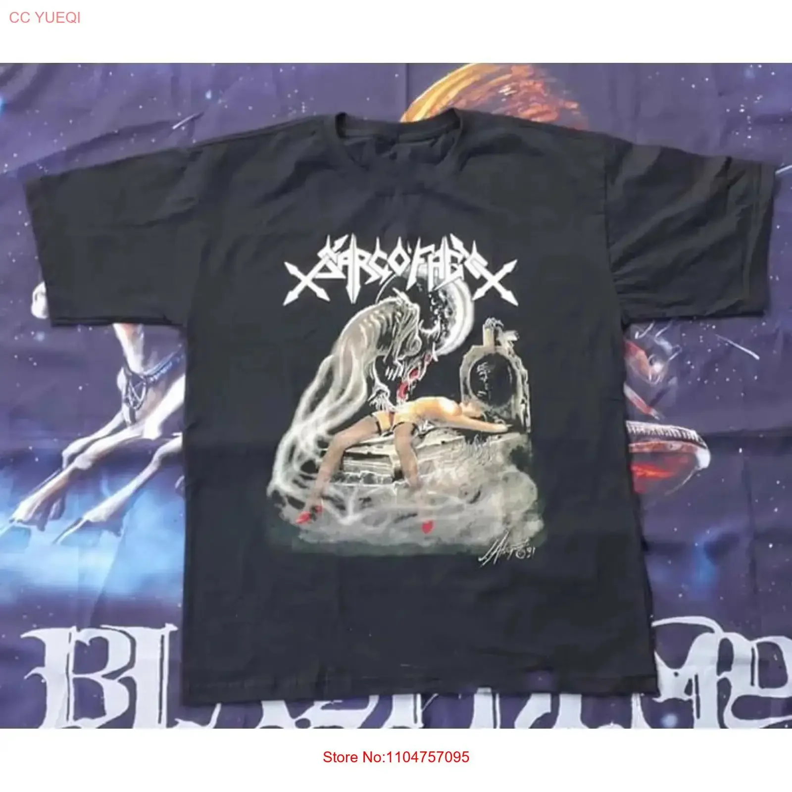 Sarcofago band Album T Shirt Vtg Full Size Cotton SU271 vintage Washed Soft graphic Breathable fashion Unisex Comfortable