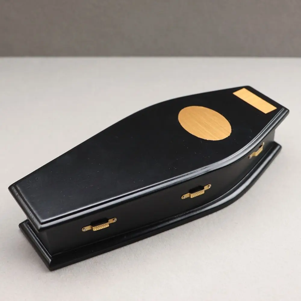 DIY 1: 12 Dollhouse Coffin High Quality 17.5*7.8*3.7cm 2 Colors Black Coffin Furniture Model Decoration for OB11 Doll