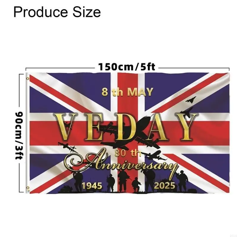 

R66A VE Day 80th Anniversary Large Patriotic Decoration for Home or Event