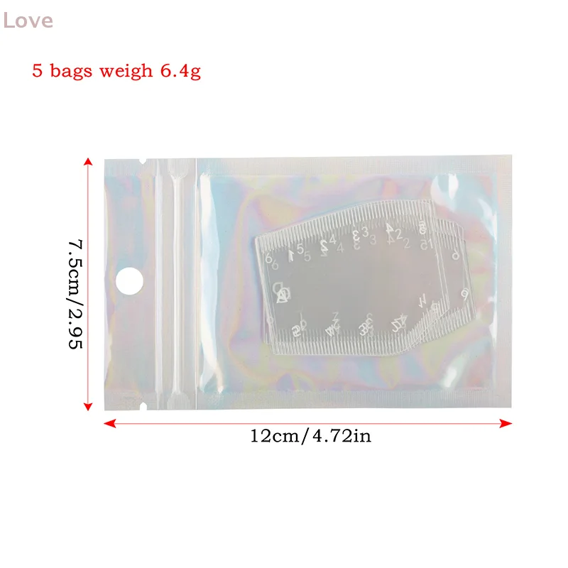 [L&P] 5pcs Eyebrow Stencil Brow Tool Durable Shaping Function Portable Instant Shaper Drawing Ruler Gift