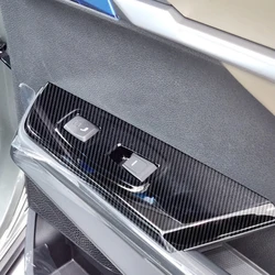 For SsangYong Torres (J100) 2022 2023 2024 ABS Carbon Fiber Style Door Window Armrest Cover Switch Panel Trim Molding Garnish