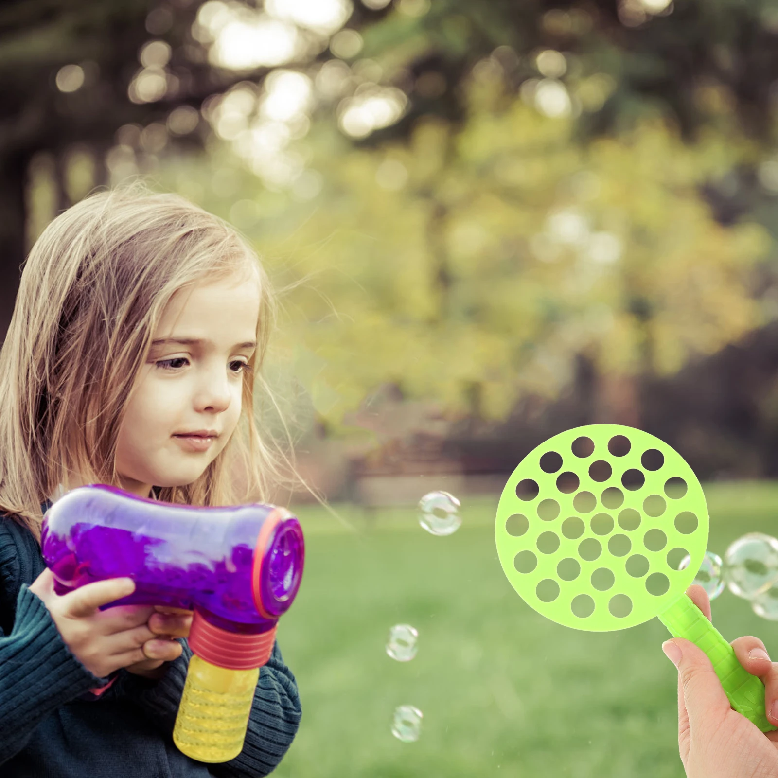 26Pcs Bubble Stick Set Cartoon Bubble Making Bars Durable Handles Round Trays Outdoor Pool Beach Fun Kids Accessories