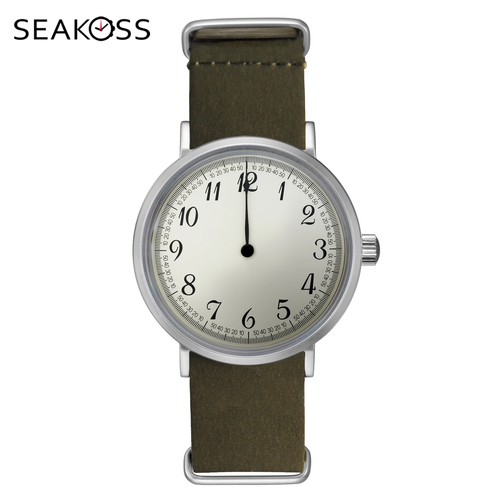 SEAKOSS Einzeiger-Militär-Armbanduhr, antik, 40 mm, russisches U-Boot, Handaufzug, mechanische Uhren, 1963 Chronograph