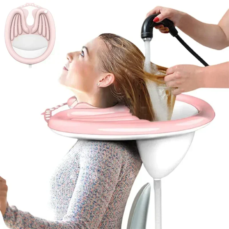 1Set  Inflatable Shampoo Basin PVC Foldable Portable Shampoo Pad Spa Tub Deflate Hair Washing Basin for Pregnant Women Elderly
