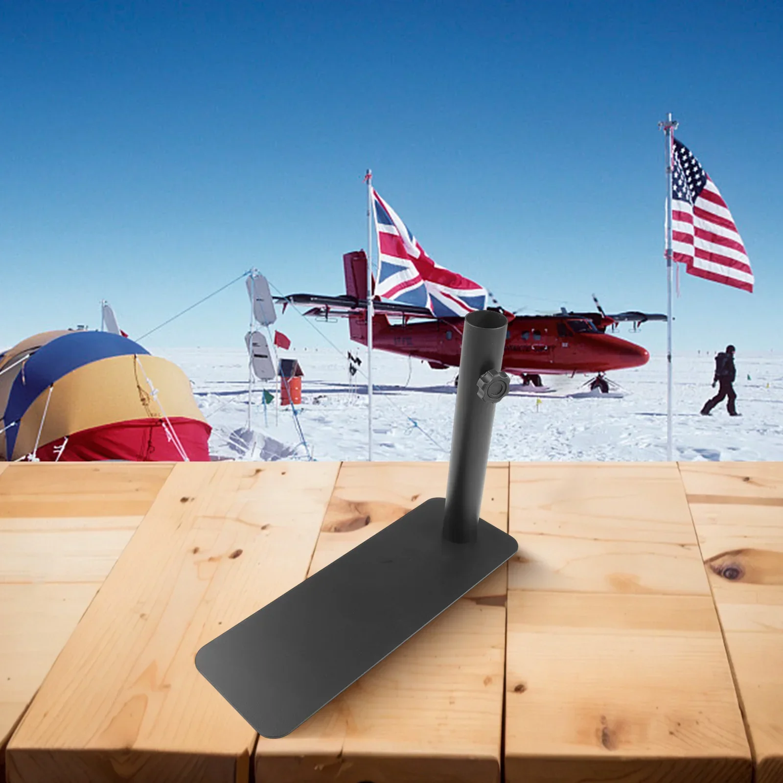Tailgating Parties Black Heavy Duty Steel Minimal Maintenance Protection Against Oxidation Securely Hold Flagpoles