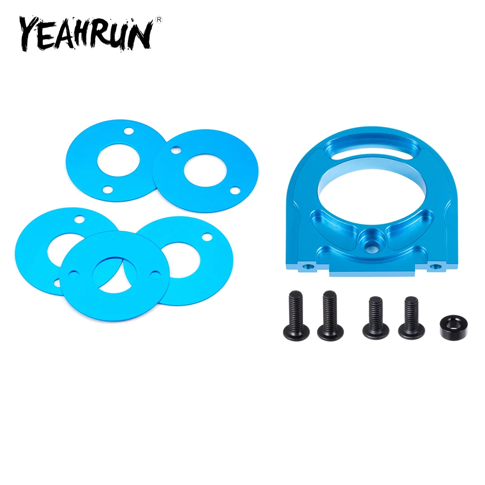YEAHRUN Aluminium Alloy Motor Mount / Gasket for Tamiya TT02 1/10 RC Drift Car Upgrade Parts Accessories