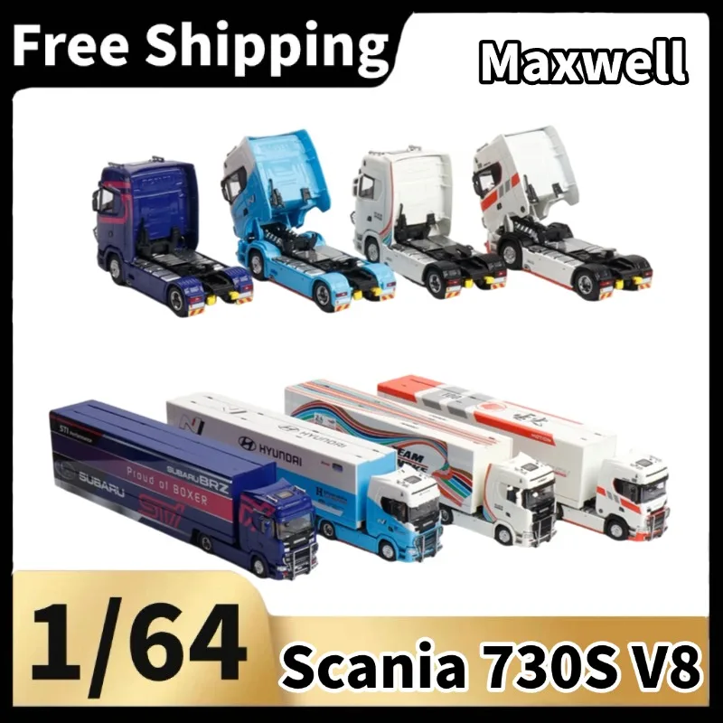 [In Stock] Maxwell 1/64 Scania 730S V8 Diecast Truck Model, Multiple Liveries, Christmas Gift for Collectors
