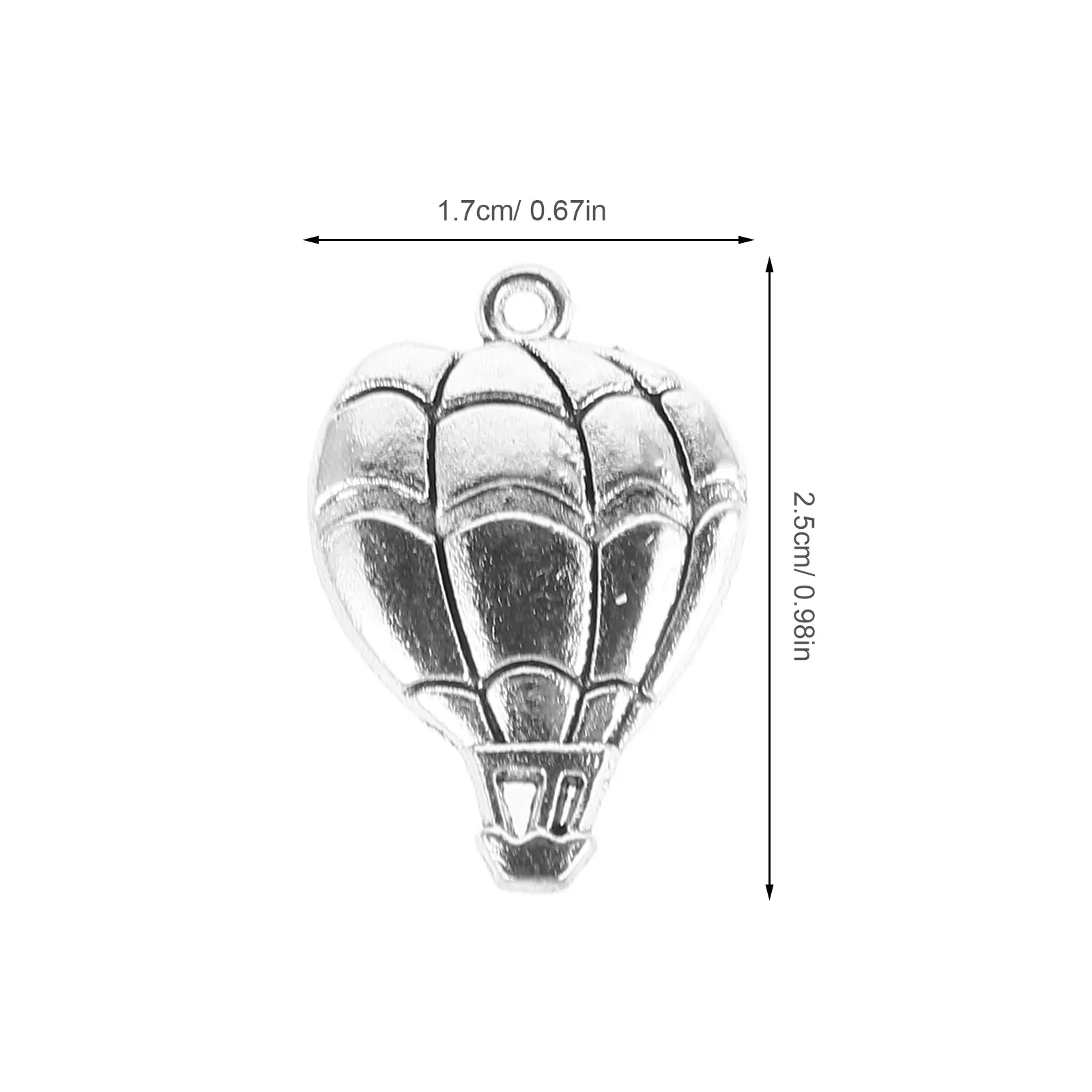 10Pcs Hot Air Balloon Alloy Pendant Charms DIY Jewelry Making Pack for Necklace Bracelet Earring Anklet Keyring Cellphone