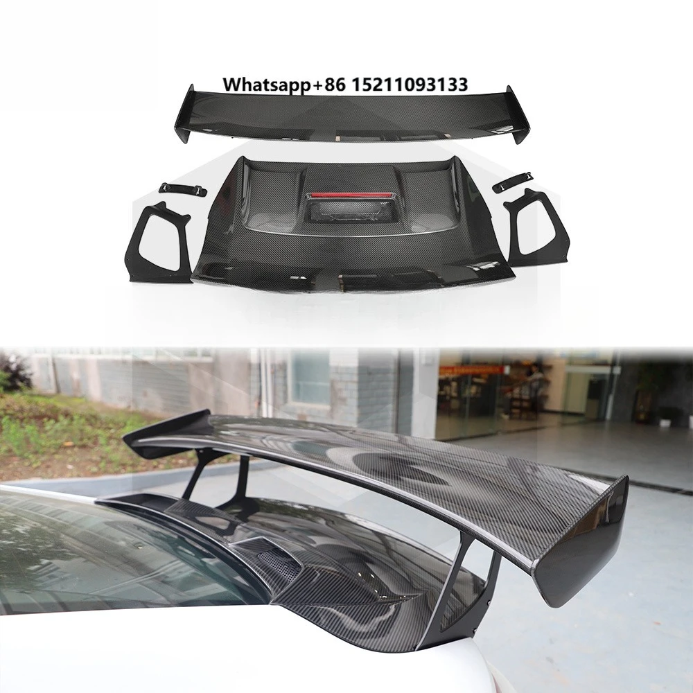 New Dry Carbon Fiber GT2RS Style Rear Wing Spoiler 911 991.1 991.2 Upgrade Trunks Car Diffuser Spoiler Splitter