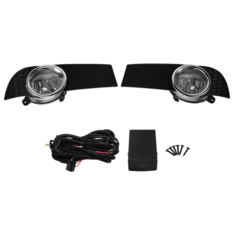 1Set Car Front Fog Lamp Foglight Assembly For Chevrolet Aveo 2009 2010 2011 With Wire Switch Upgrade Kit-A38G