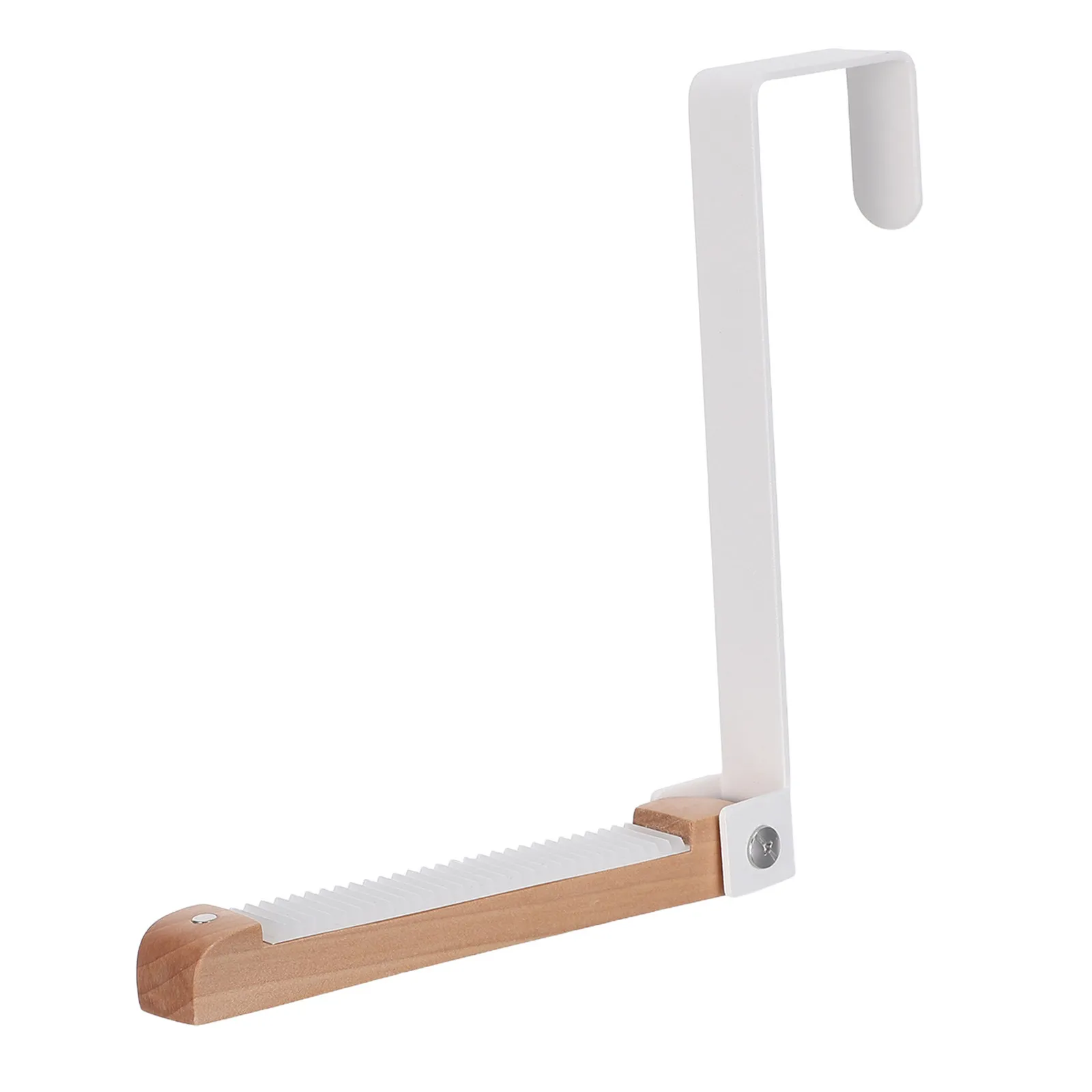 2Pcs Heavy Duty Foldable Over The Door Hanger No-Drill Back Door Hook for Jackets Towels Robes Bags Dorm Apartment Laundry Room view 5
