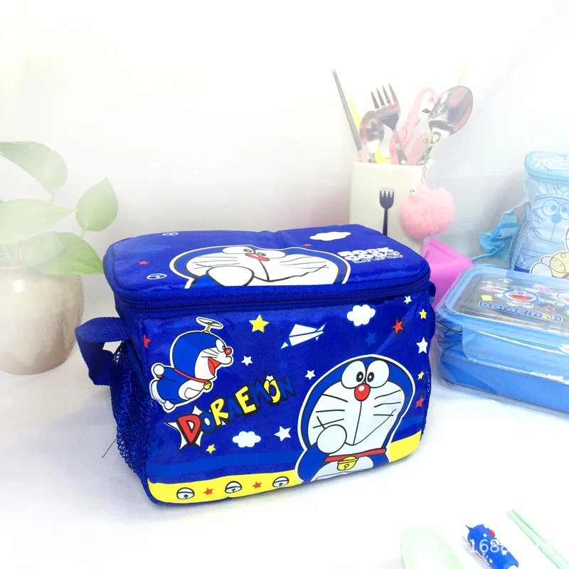 

Student cartoon children Thermal Lunch Box Bag Jingle Cat Boys Girls Handbag Bento storage Bag Doraemon Robot cat