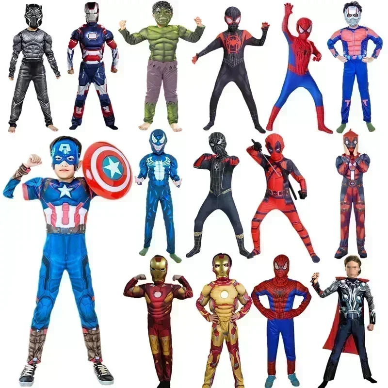 Spider Man and Hulk 2024 Jumpsuit in Carnival Party Role-playing Children's Clothing Hot Selling Tight Fitting Suit Children's