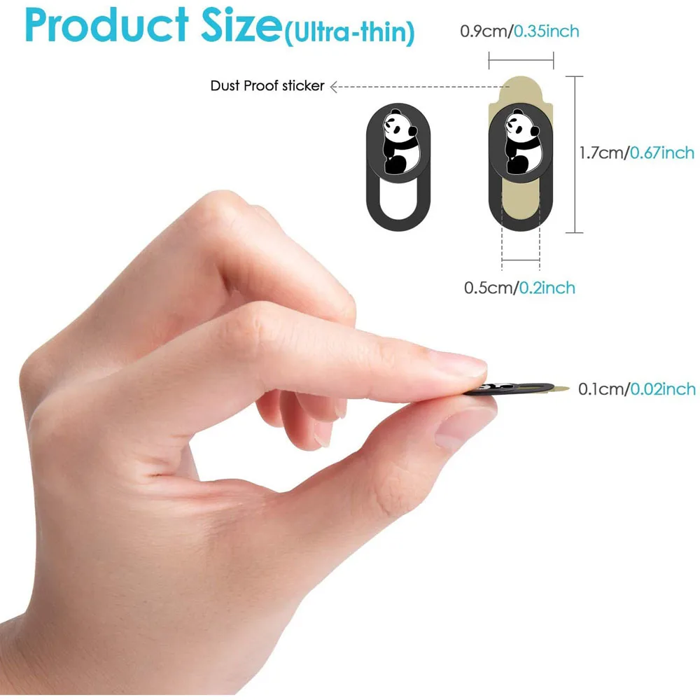 Laptop Ultradunne Slide Privacybescherming Webcam Camera Cover Panda Camera Cover Webcam Cover Privacy Sticker