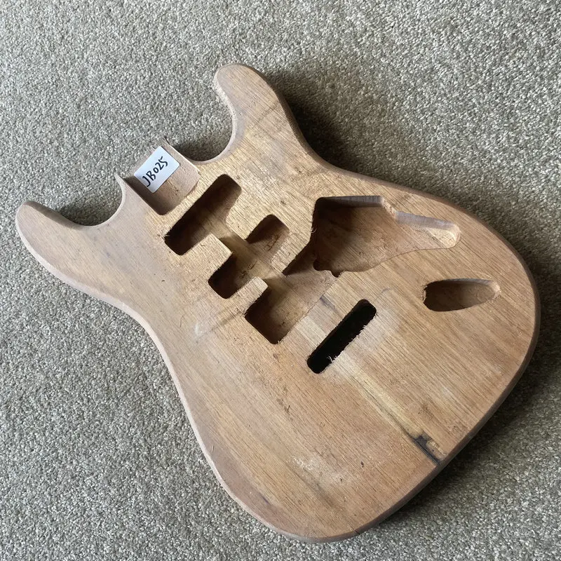 

JB025 ST Guitar Body in Chinese Alder Wood Natural No Paints Custom Pickups and Bridges Right Hand Unfinished for DIY