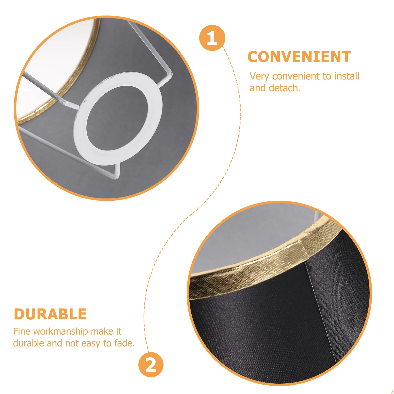 

Простой тканевый абажур для настольного торшера, легкий, простая установка, декоративный светильник для дома и отеля E27, круглый дизайн