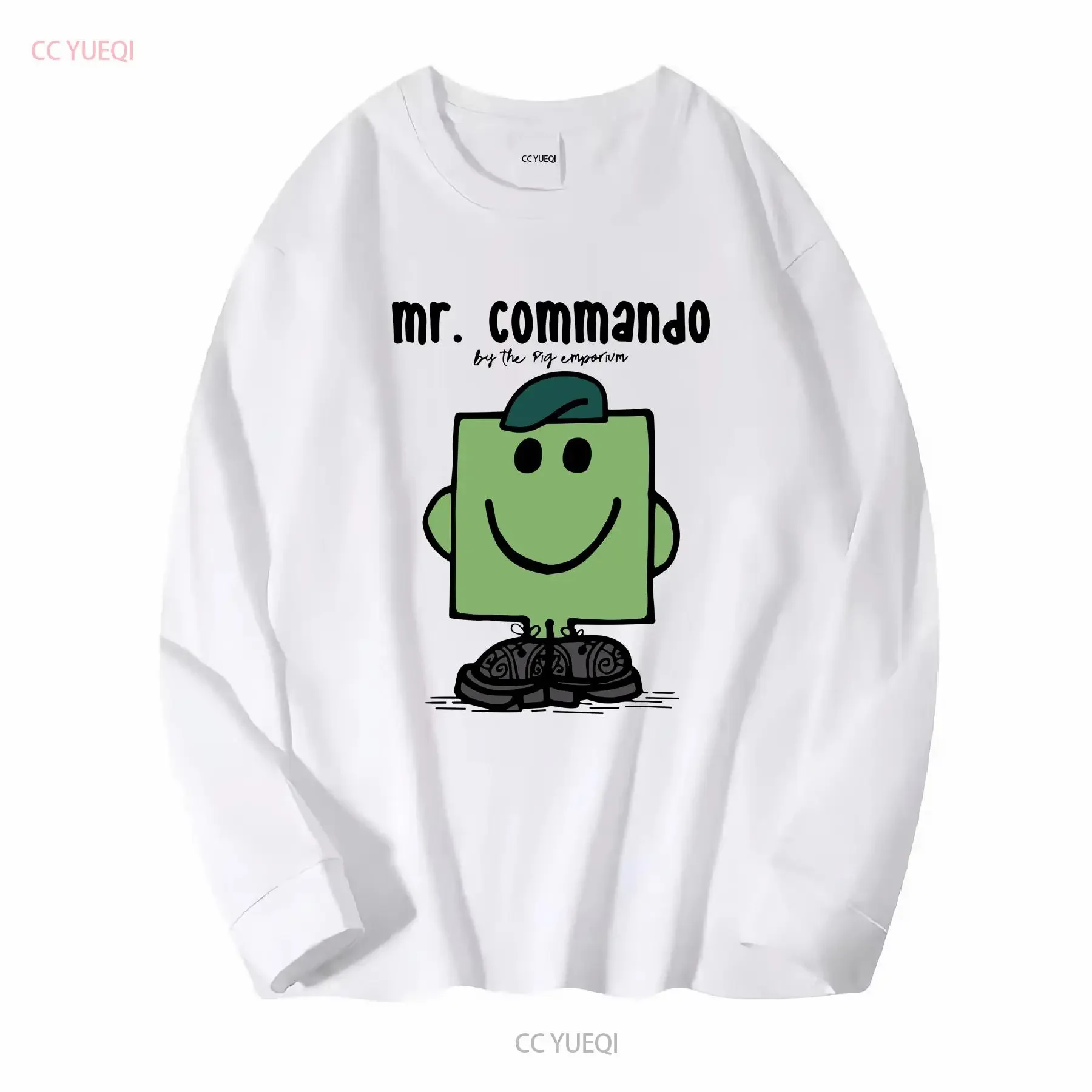 Navy Armed Forces Commando Royal Marine MISTERCommando Art by Pig T Shirt vintage Washed Breathable Casual graphic