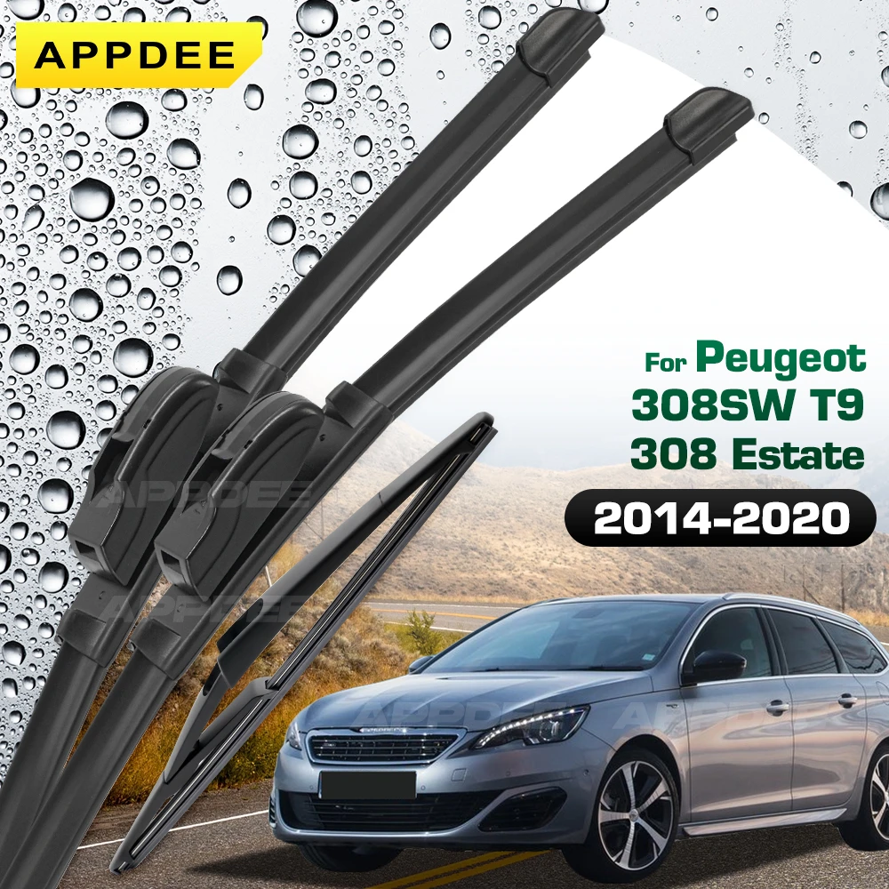 

Комплект силиконовых и резиновых щеток стеклоочистителя с левым рулем и правым рулем для Peugeot 308SW T9 308 Estate 2014-2020, лобовое стекло, окно