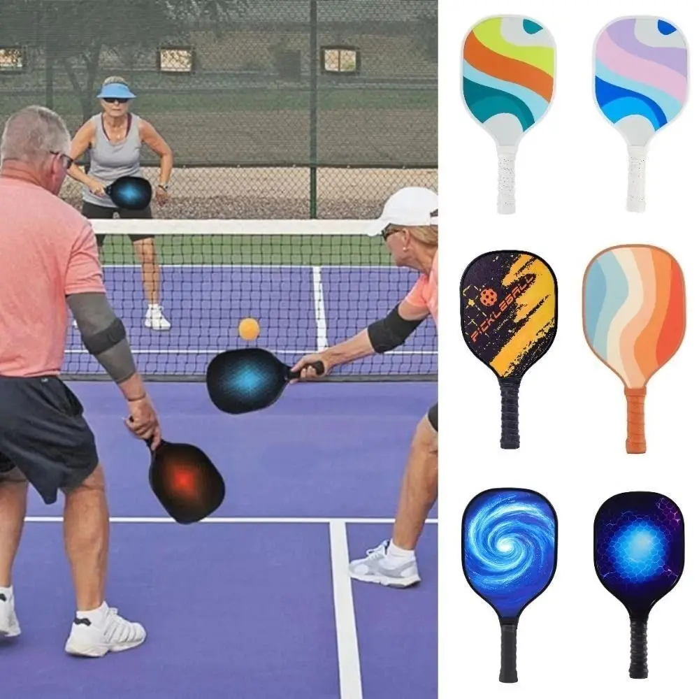 

Ribbed Handle Wooden Pickleball Paddles Colorful Lightweight Non-Slip Pickleball Training Equipment Non-Slip Pickle Ball Racket