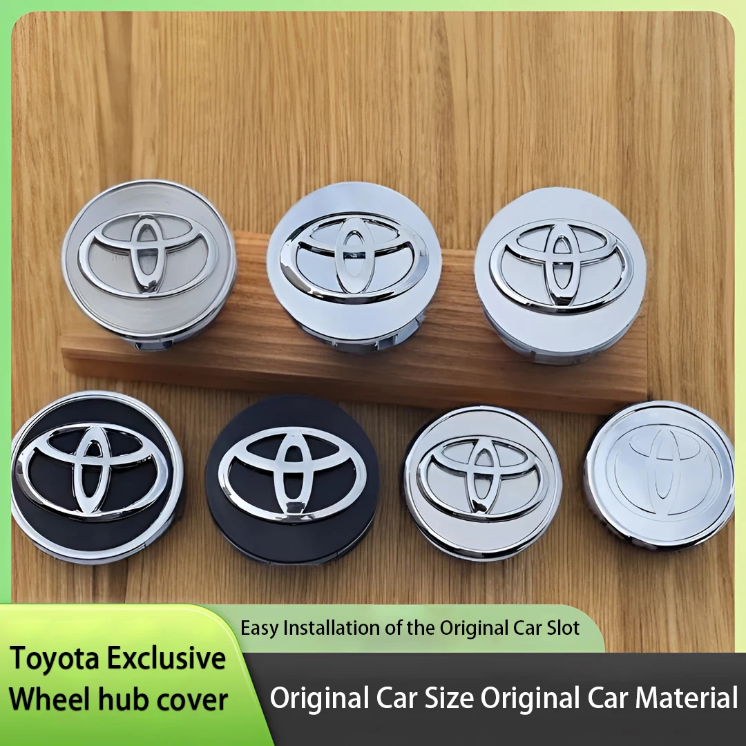 62MM 57MM 4Pcs Car Decoration Wheel Center Caps Hub Cover For Toyota Supra Aygo Prado RAV4 Hilux Yaris Corolla 4Runner Camry