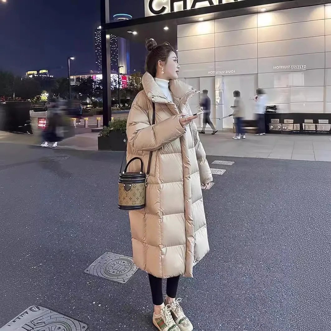 

Spring and Autumn New Product 90 White Duck Down Coat 2024 Internet Celebrity Leisure Warm Coat for Women