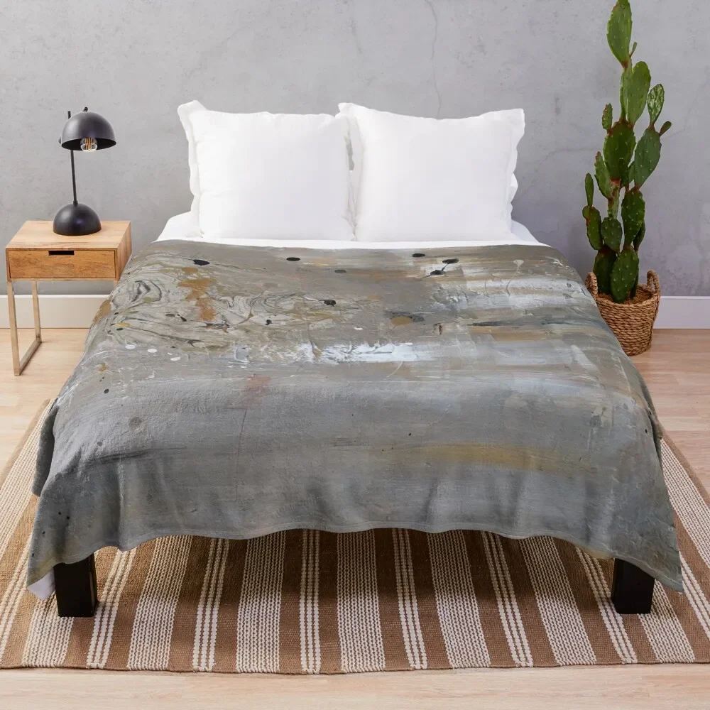 silver & gold abstract Throw Blanket Luxury Designer Plaid on the sofa Multi-Purpose Sofas Blankets