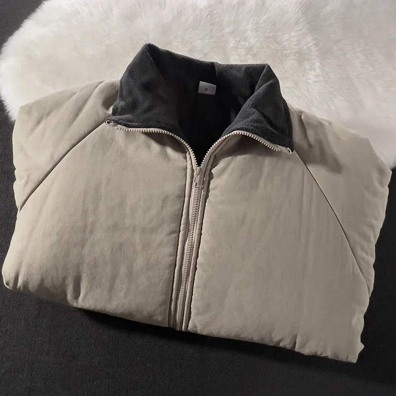 Japan Standing Collar Padded Jacket Vintage Cityboy Men's Plush