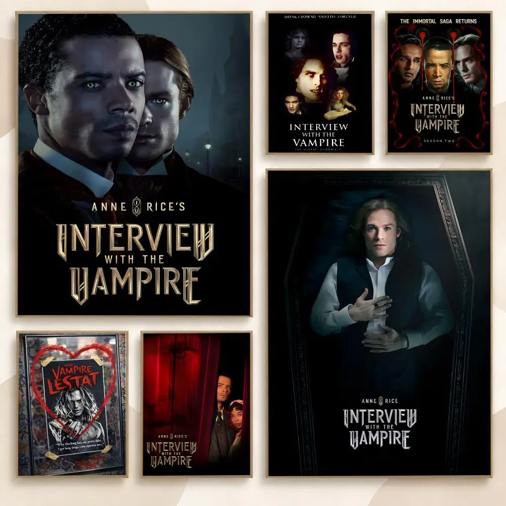 The Vampire Lestat Classic Movie TV Series 80s 90s Poster Contemporary Wall Art Print for Bedroom & Living Room, Unframed