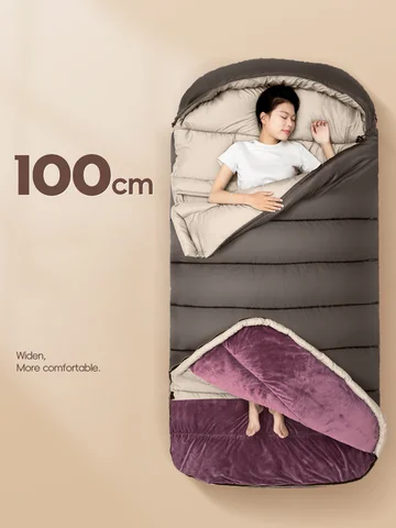 BISINNA XL Sacco a pelo invernale da campeggio Sacco a pelo leggero ampio e largo per viaggi di riposo per adulti Escursionismo all'aperto Pesca