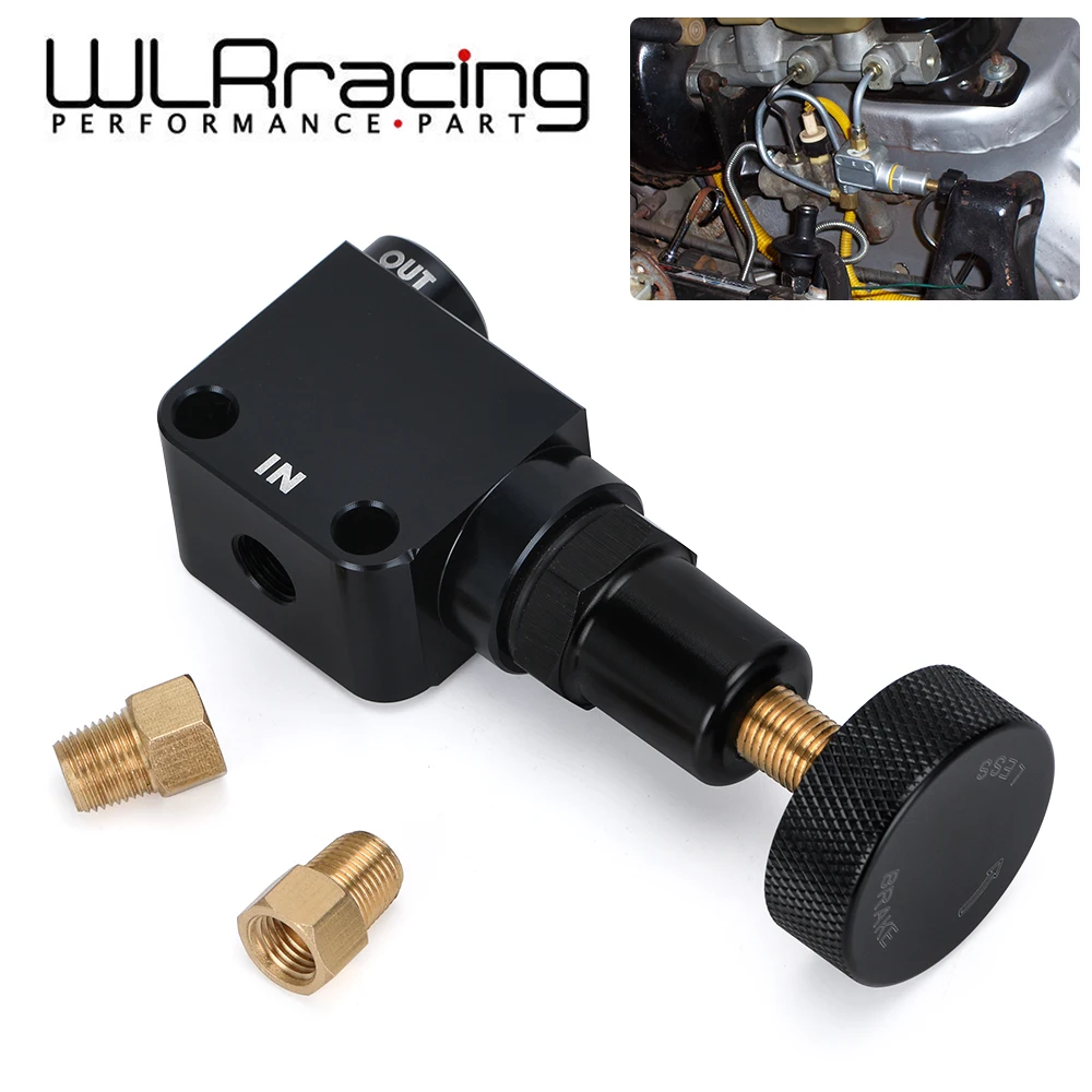 WLR - Brake Bias Proportioning Valve Pressure Regulator For Brake Adjustment 1/8-27 NPT Pressure Regulator Screw Knob Type