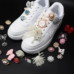 Rhinestone Pearls Shoe Charms beauty perfume Sneaker Charms Girl Gift Shoe decoration DIY Shoelaces Buckles shoes accesories