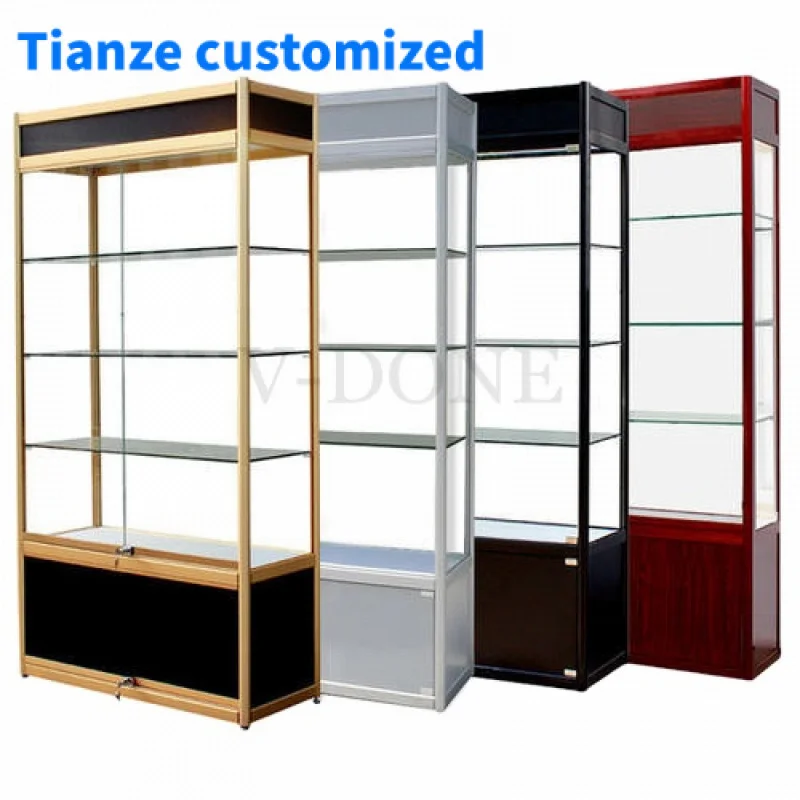 

[Customized]Wall showcase wall wood showcase designs glass cabinet display showcase