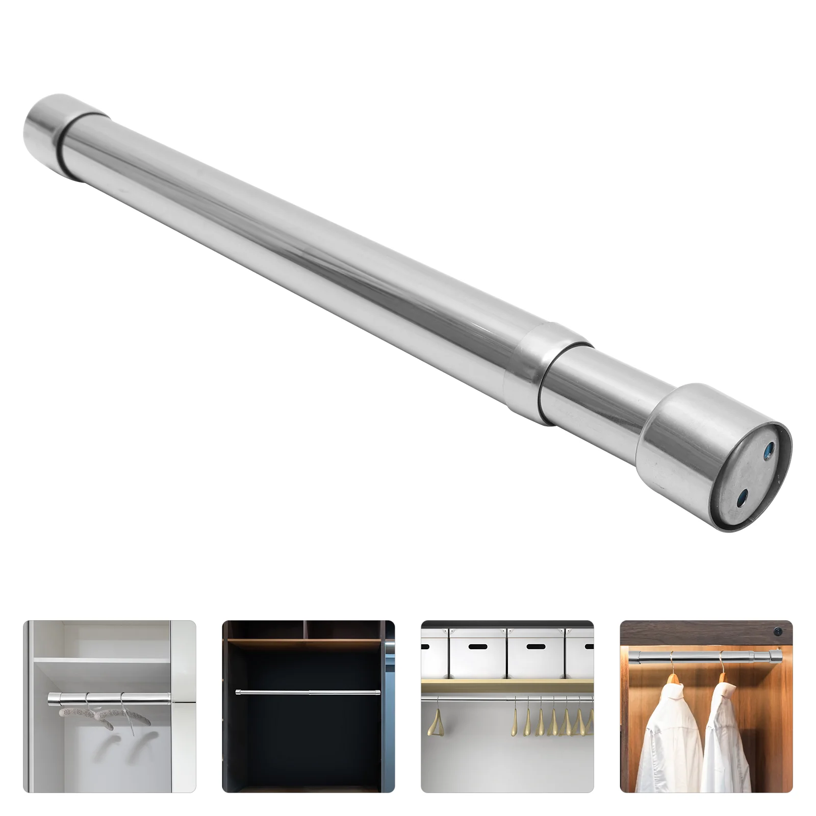 

Closet Tension Rod Shower Curtain Holder Wardrobe Stainless Steel Clothes Hanger Pole for