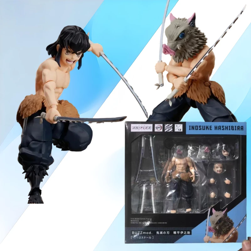 

100% Original Aniplex BUZZmod Inosuke Hashibira Kimetsu No Yaiba Demon Slayer Action Figures Model Toy Brinquedos Figura
