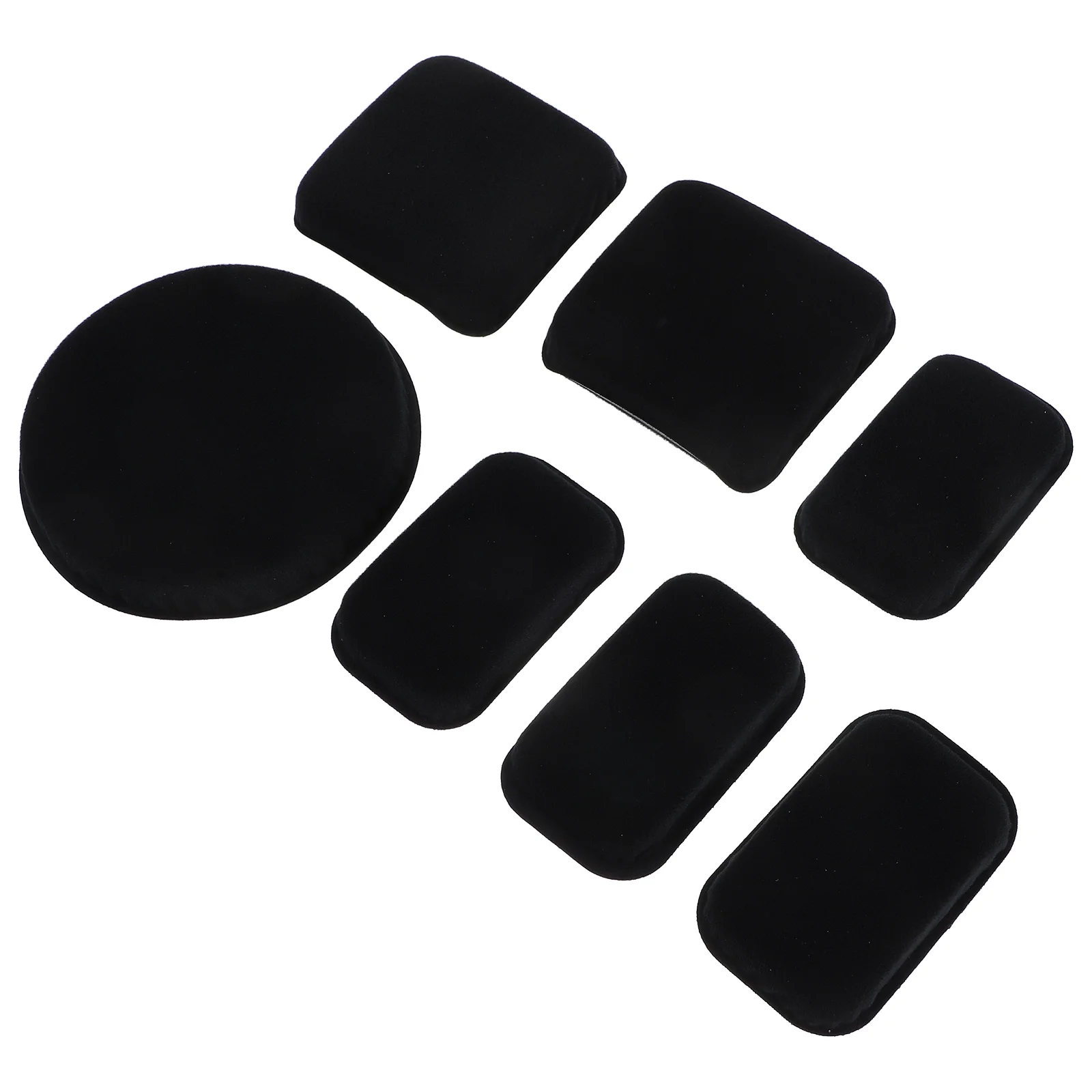 

7 Pcs for Motorcycle Sponge Lining Bike Replacement Pads Half Ear Accessories Liner Padding Black