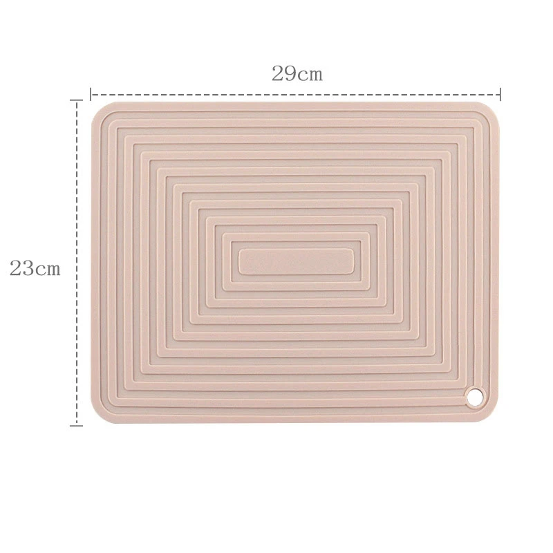 Grand support de casserole en silicone optique carré, isolation thermique, antidérapant, ondulé, polymères de table de cuisine (blanc)