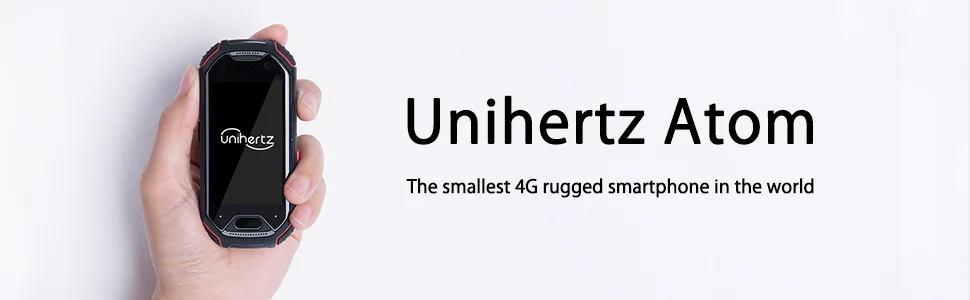 Unihertz Atom Small Rugged Smartphone, 4GB, 64GB Cellphone, P23, 16MP, 4G, 2000mAh Battery, 2.45 "Mobile Phone for Spare Phone