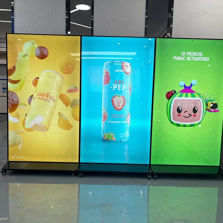 Shop Video Player Window Advertising Screen Floor Standing Totem External Video Vertical Digital Display Stand for Advertising