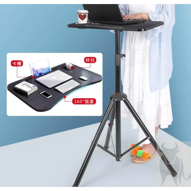 Height Adjustable Laptop Standing Desk Portable Foldable Workstation for Office Outdoor Live Streaming RV Camping image 5