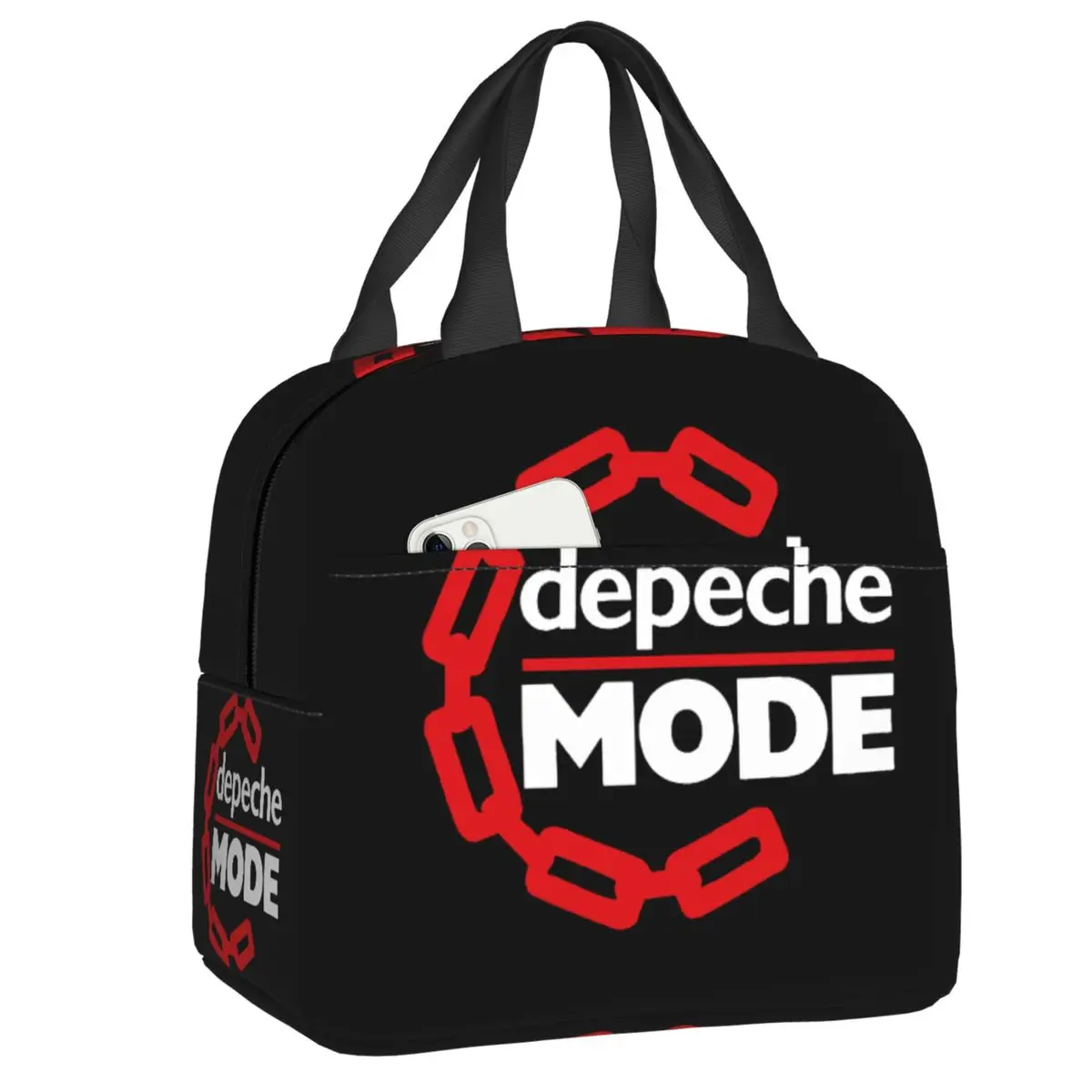 

Custom Electronic Rock Band Depeche Cool Mode Lunch Bag Women Cooler Thermal Insulated Lunch Box for Adult Office