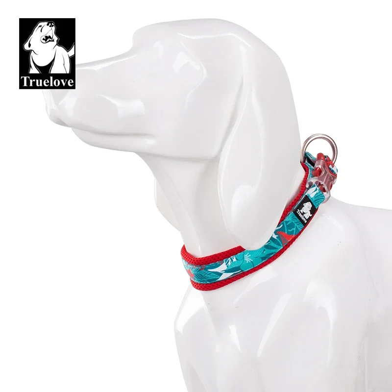 Truelove-Collar Floral para mascotas, cojín acolchado de camuflaje, para perros pequeños, medianos y grandes, para correr al aire libre, TLC5273