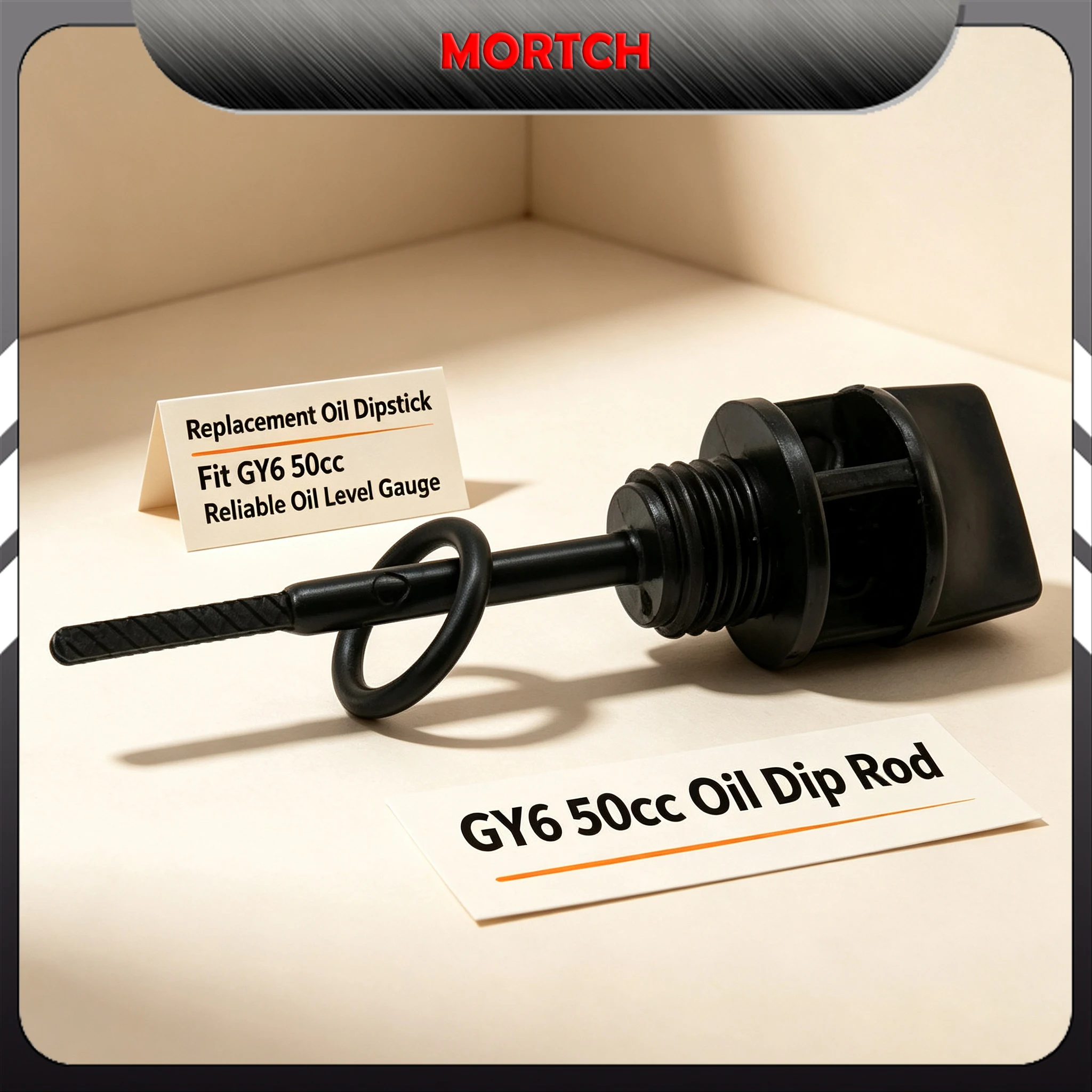 MORTCH Oil Level Dipstick Dip Rod Engine Oil Check Replacement Part For GY6 50cc 139QMB Chinese Scooter Moped