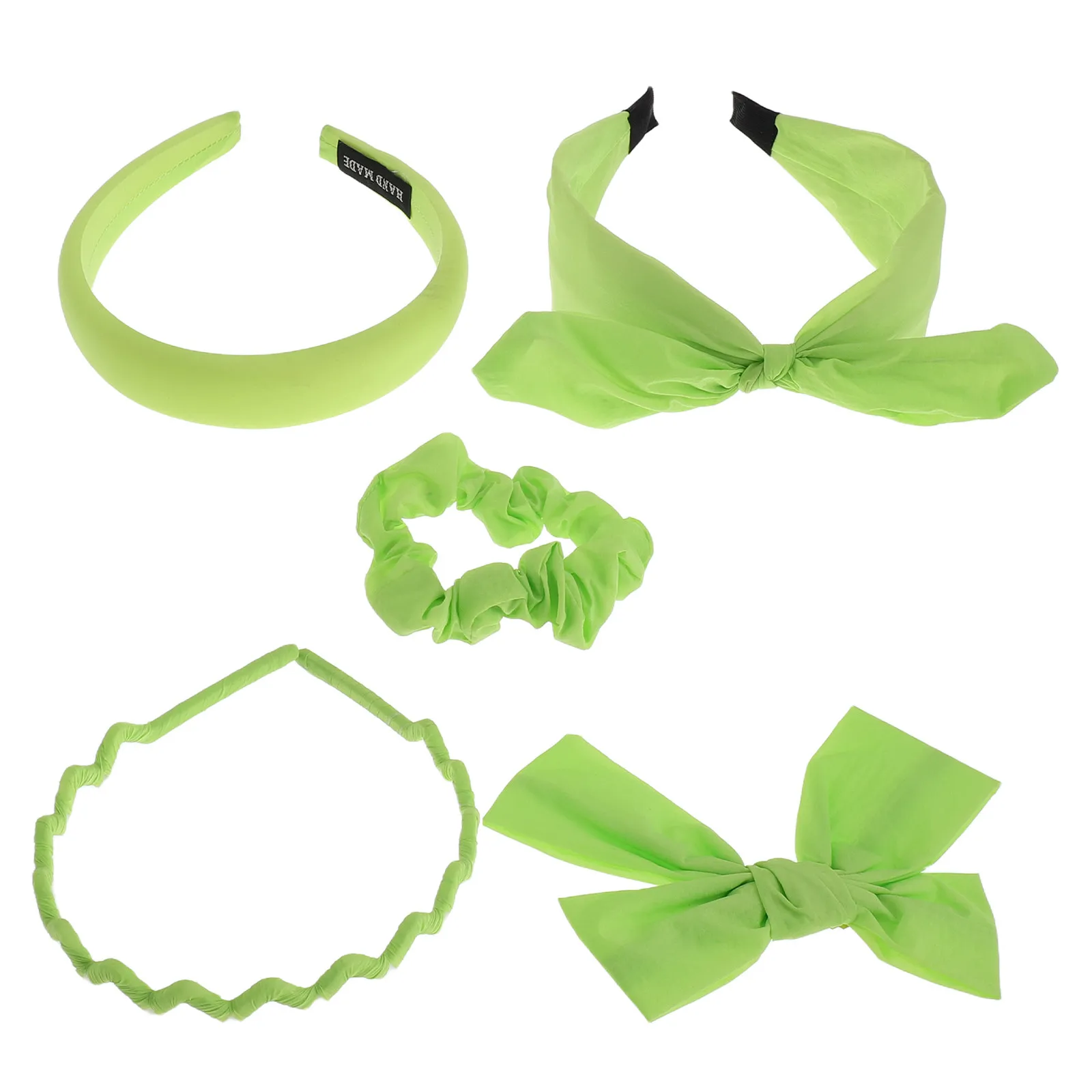 

5Pcs Bow Hair Clip Headband Set Soft Stretchy Scrunchie Makeup Face Wash Headbands Skin Care Spa Salon Hair Accessories