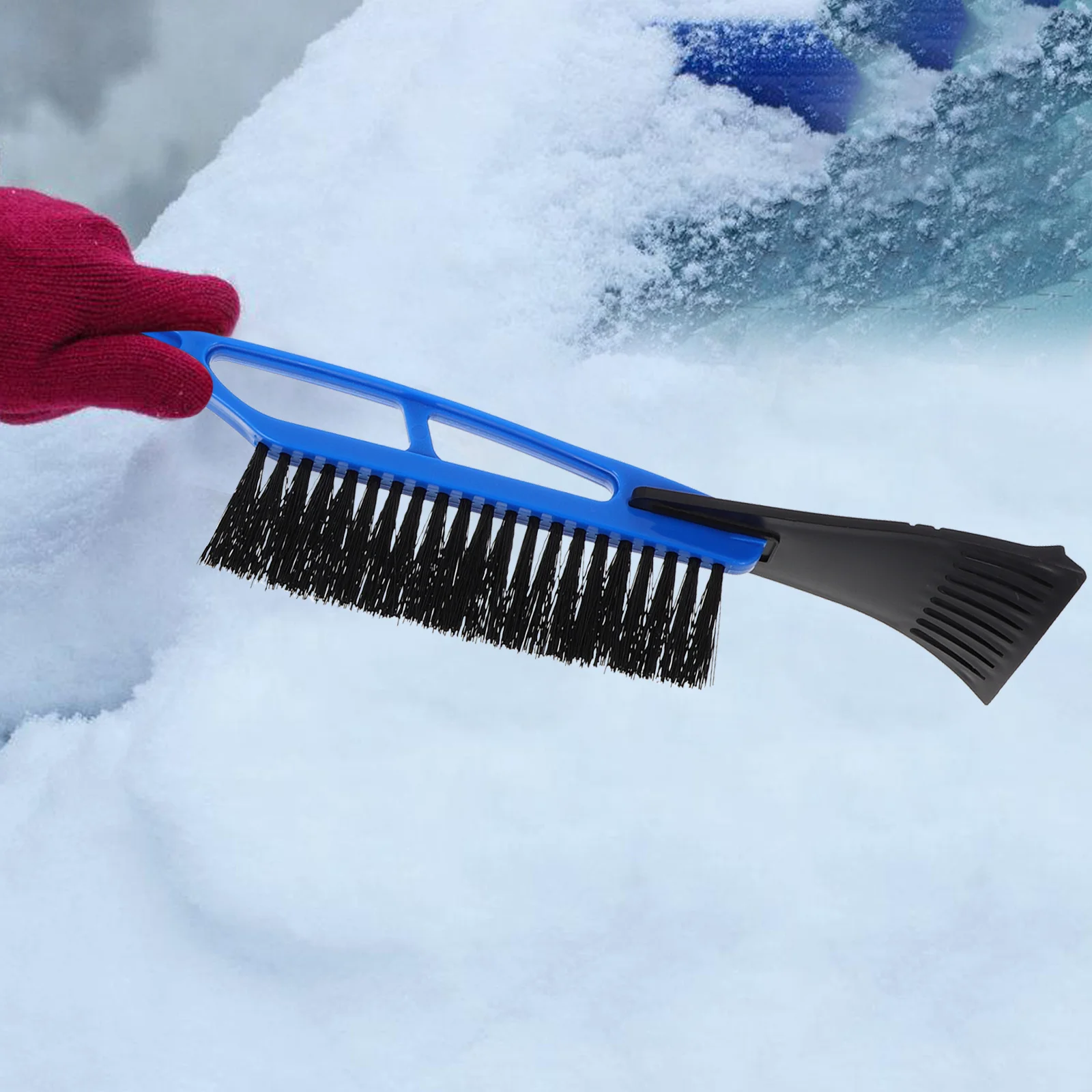 

Ergonomic Grip 2-in-1 Snow Brush Ice Scraper Cars Windshield Clearing Tool Winter Essential Multifunctional Design