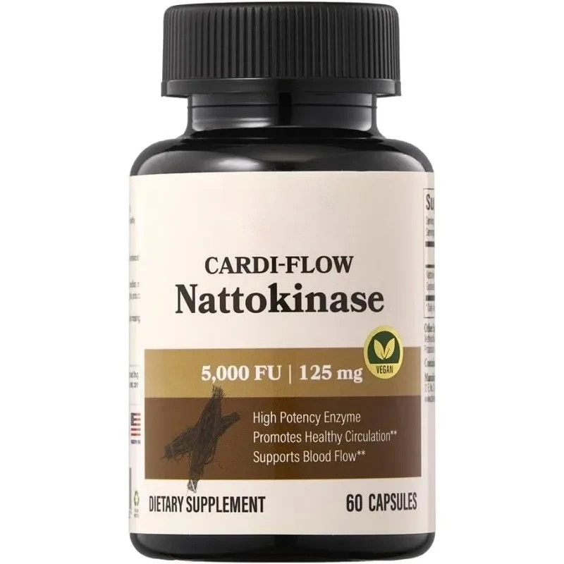 Nattokinase 5000 FU, a highly effective nattokinase supplement, non GMO and vegan capsules