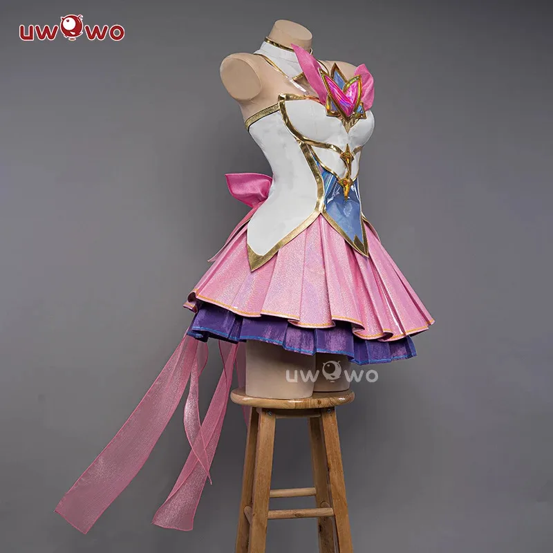 aa124LQIN STOCK UWOWO Kaisa كوسبلاي جامعة الأساطير/LOL: Star Guardian Kai'Sa SG زي Ahri Akali Halloween Co