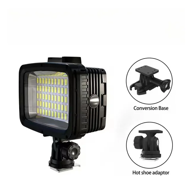 FF-39k 1800LM 60 LED Waterproof Flashlight Fill Light With 3 color diffuser Underwater 40m Camera Photography Lighting