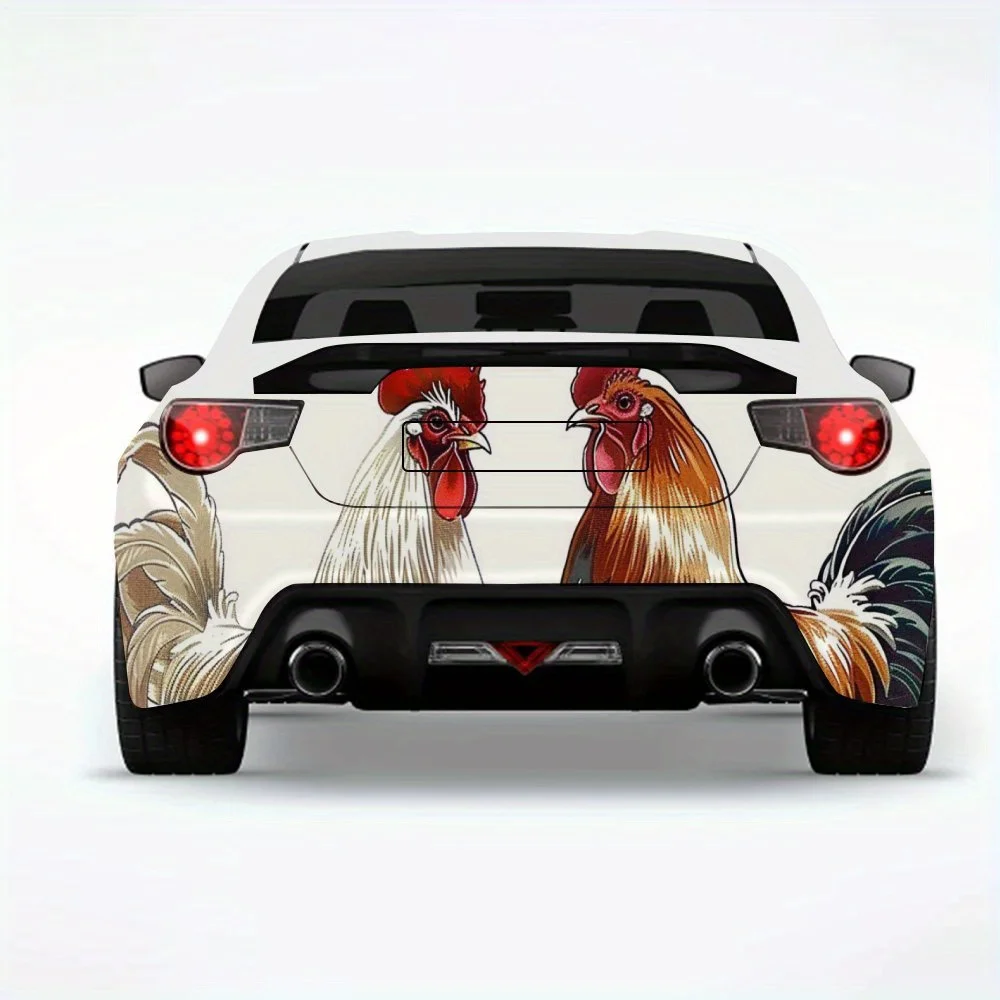 

Proud_Roosters Car Sticker-Vinyl Decal for Car Rear, Waterproof Self-Adhesive Vinyl Stickers for Vehicle Tail & Bumper, Decorati